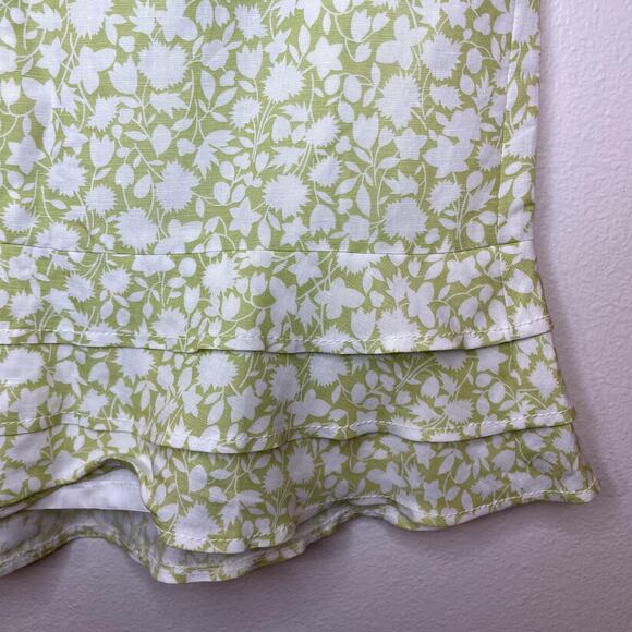 Ann Taylor LOFT Size 12P Skirt NEW Petite Linen Floral Cottagecore Flounce Hem - Picture 5 of 16